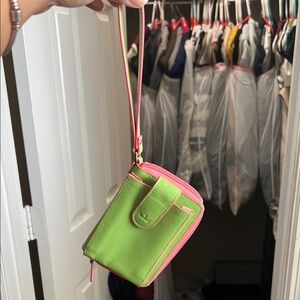 Vibrant Green and Pink Mini Bag